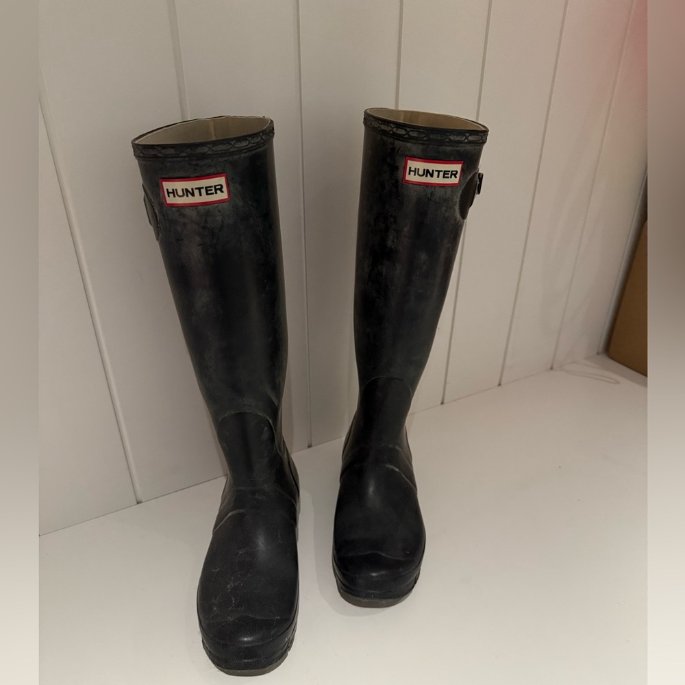 Hunter Classic Navy Blue Tall Rain Boots